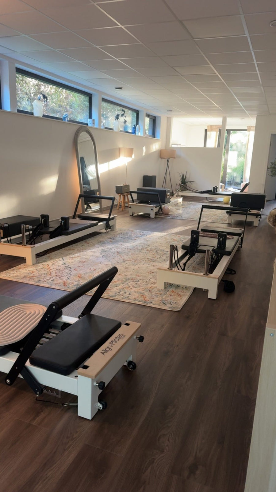 La salle de Pilates Reformer du studio Hæme à Uccle